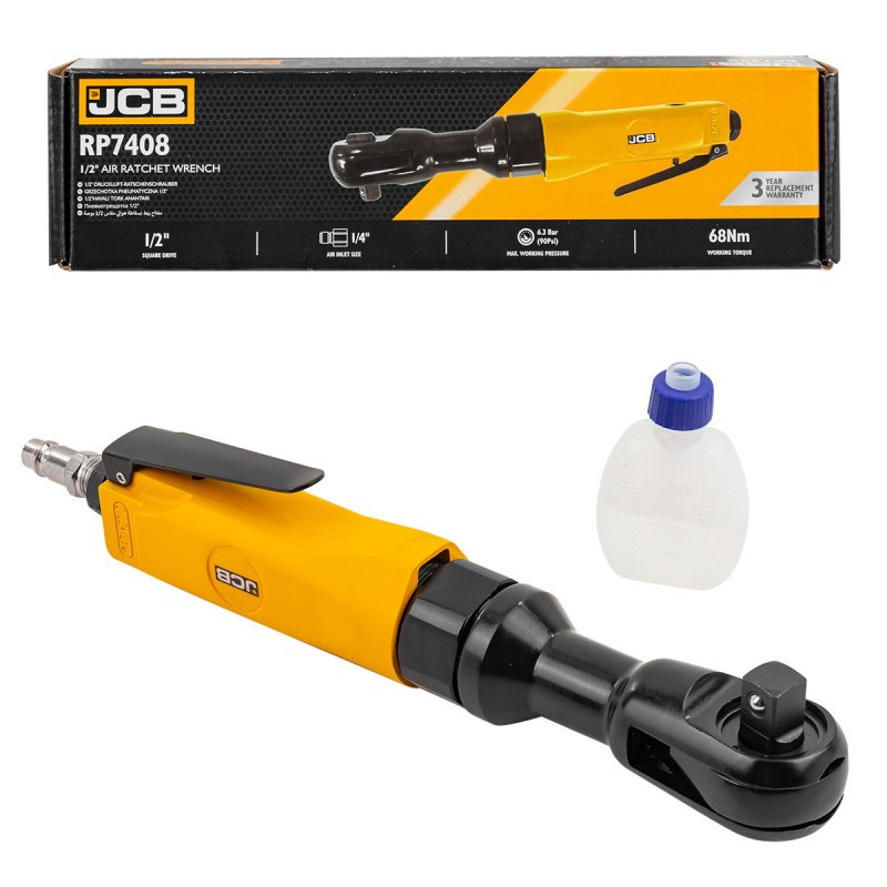 Тріскачка пневматична 1/2" 68 Нм JCB Tools JCB-RP7408, фото 1