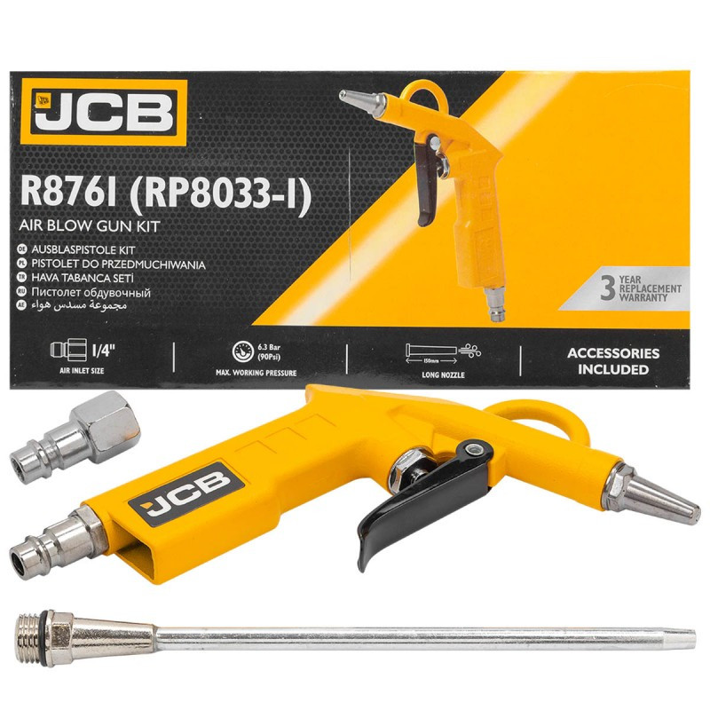 Пістолет продувний 6,2 bar (90 PSI) JCB Tools JCB-R8761, фото 1