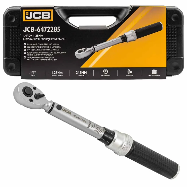 Динамометричний ключ 1/4" (1-25 Нм) JCB Tools JCB-6472285