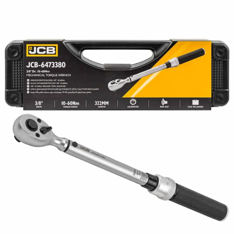 Динамометричний ключ 3/8" (10-60 Нм) JCB Tools JCB-6473380