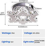 Міні-світлодіодна кришталева люстра - сучасний затемнений стельовий світильник з дистанційним керуванням - Маленька зіркова люстра, фото 2