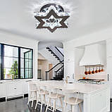 Міні-світлодіодна кришталева люстра - сучасний затемнений стельовий світильник з дистанційним керуванням - Маленька зіркова люстра, фото 5