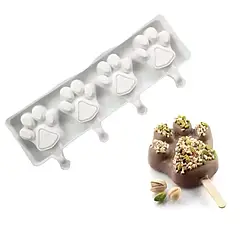 Силіконова форма для морозива, десертів Ескімо Лапкм