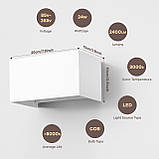 Світлодіодний настінний світильник vatato 24 Вт, 3000 К, білий, фото 4