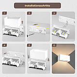 Світлодіодний настінний світильник vatato 24 Вт, 3000 К, білий, фото 6