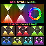 Ellasay Вуличний світильник, 4 упаковки для паркану, сонячні світильники, 8 колірних режимів WRGB, вгору та вниз, водонепроникні, фото 5