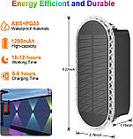 Ellasay Вуличний світильник, 4 упаковки для паркану, сонячні світильники, 8 колірних режимів WRGB, вгору та вниз, водонепроникні, фото 3