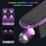 Ellasay Вуличний світильник, 4 упаковки для паркану, сонячні світильники, 8 колірних режимів WRGB, вгору та вниз, водонепроникні, фото 6