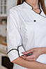 Кітель кухаря Lux Form Опера жіночий білий рукав 3/4, фото 4