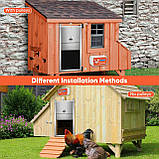 Автоматичні двері курника, водонепроникний відчинювач дверей курника MINENICE з дистанційним керуванням, автоматичні батарейні, фото 5