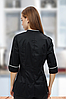 Кітель кухаря Lux Form Опера жіночий чорний рукав 3/4, фото 6