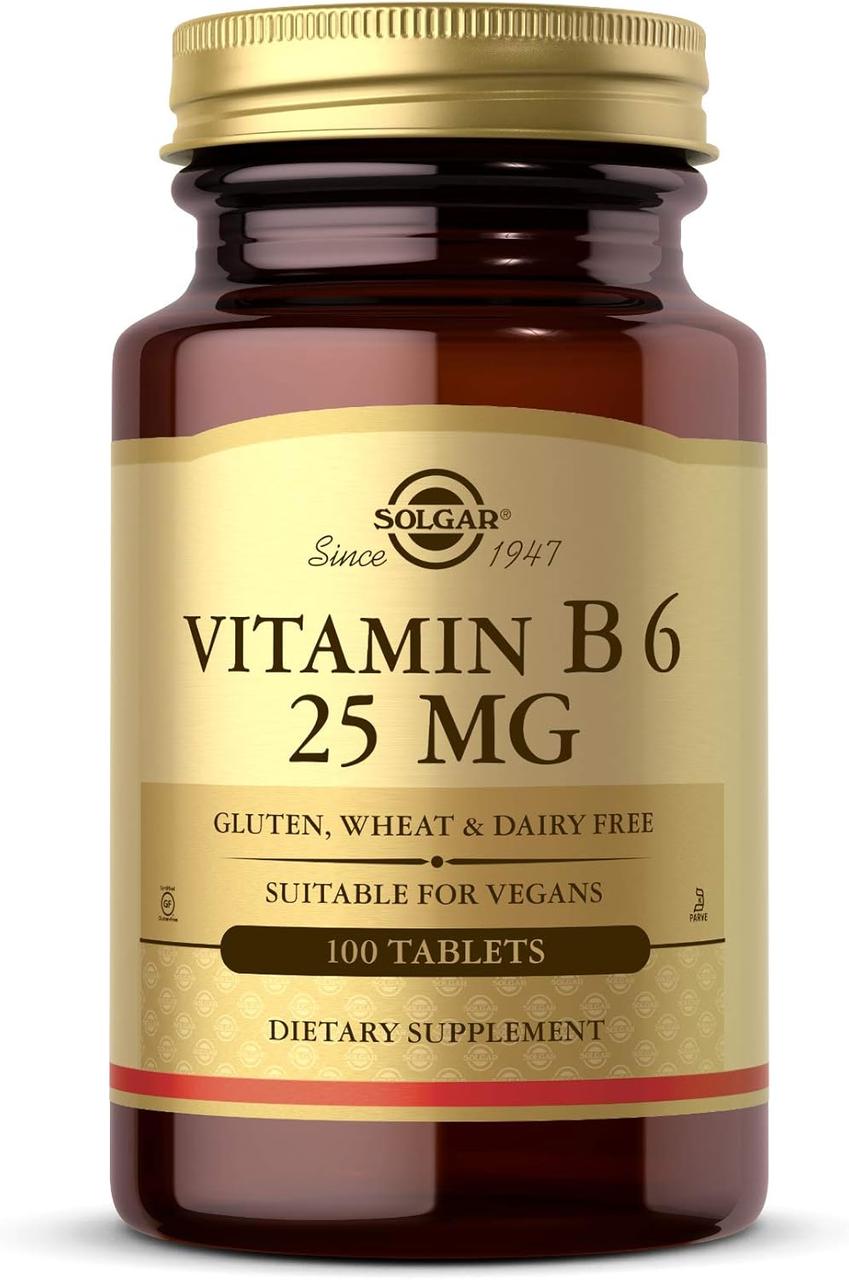 Solgar Vitamin B6 25 mg 100 Tablets, фото 1