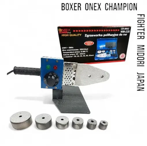 Паяльник для пластикових труб 1850 Вт 20-63 мм з насадками в кейсі Onex OX-8002, фото 1