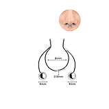 Септум обманка в ніс пірсинг кліпс Фейк носові кольца 3 кольори мед. сталь, фото 2