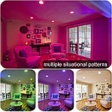 FVTLED Смарт світильник вбудований 4 Дюйми, Бездротовий Bluetooth 9W RGBWC Змінний Колір Світлодіодний Світильник, 700LM, фото 4