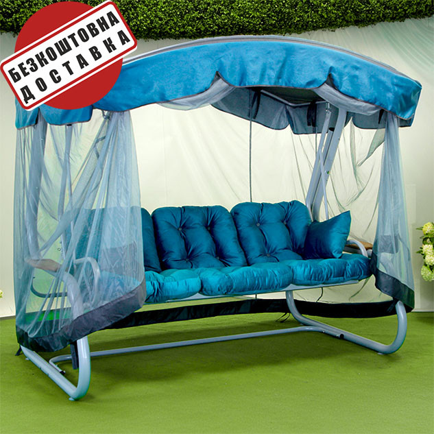 Гойдалки "Сивілія" Арт. 054 з москітною сіткою розкладні, фото 1