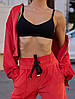 Жіночий спортивний костюм Poliit червоний, штани та бомбер (36,38 розміри), фото 6