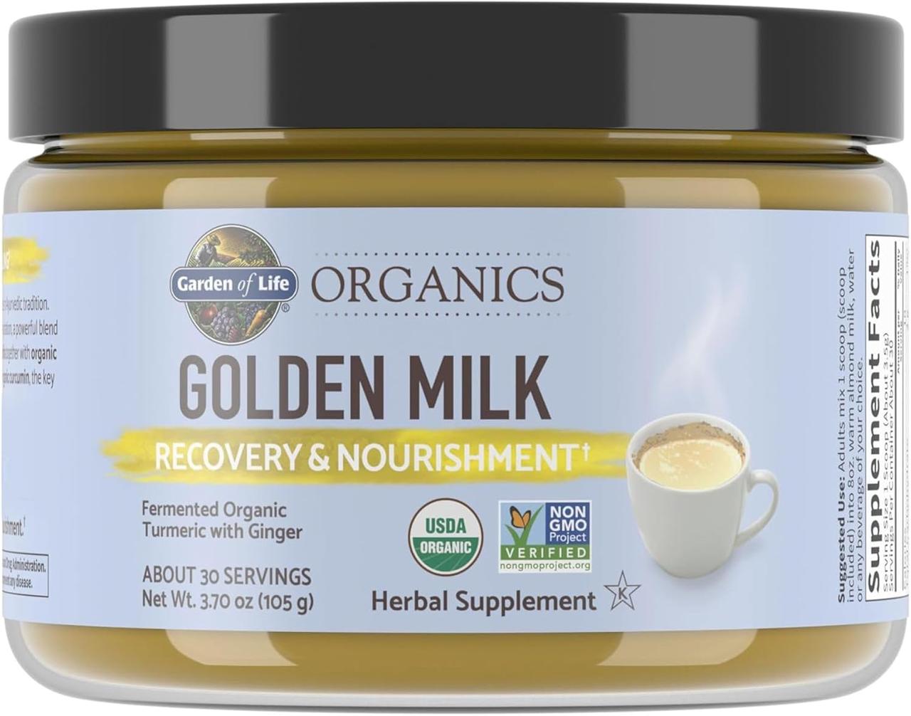 Garden of Life Organics Golden Milk 30 Servings, фото 1