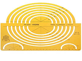 Лінійка Шаблон для креслення великий Еліпс