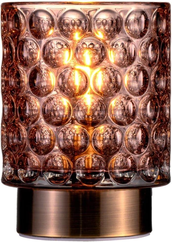 Яскрава Гламурна Мобільна Настільна Лампа Pauleen 48239 Скляна Настільна Лампа Функція Таймера 6H Акумуляторна Скляна Лампа, фото 1