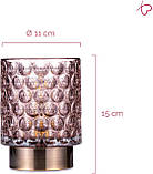 Яскрава Гламурна Мобільна Настільна Лампа Pauleen 48239 Скляна Настільна Лампа Функція Таймера 6H Акумуляторна Скляна Лампа, фото 5