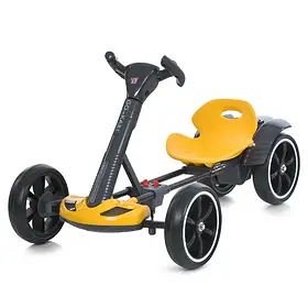 Дитячий акумуляторний електрокарт Go Kart M6072 до 30 кг Yellow-Black (3_06814)