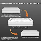 Надувний матрац Luxchoice самонадувальне двоспальне ліжко 203 x 152 x 22 см, фото 2