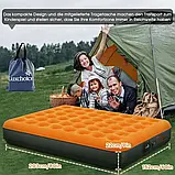 Надувний матрац Luxchoice самонадувальне двоспальне ліжко 203 x 152 x 22 см, фото 7