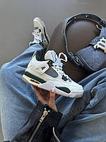 Білі кросівки унісекс Nike Air Jordan 4 Retro Oxidized White Green х Джордан 36