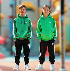 Дитячий спортивний костюм Nike для хлопчиків та дівчат Найк худі з капюшоном і штанами підлітковий весна-осінь