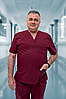 Костюм медичний Lux Form Універсал бордовий унісекс, фото 2