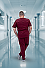 Костюм медичний Lux Form Універсал бордовий унісекс, фото 3