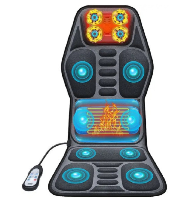 Масажна накидка Benbo YJ-308D Lux — масажер для спини та шиї, для авто, дому та офісу, фото 1