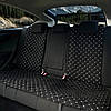 Чохли універсальні накидки - майки на 2 передні та заднє сидіння авто з алькантари, чорні (Широкі), фото 6