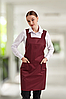 Фартух з нагрудником водовідштовхувальний універсальний чорний Дрес бордовий, фото 2