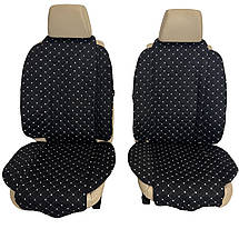 Чохли універсальні накидки - майки на передні сидіння авто з алькантари, комплект 2 шт, чорні (Широкі), фото 4