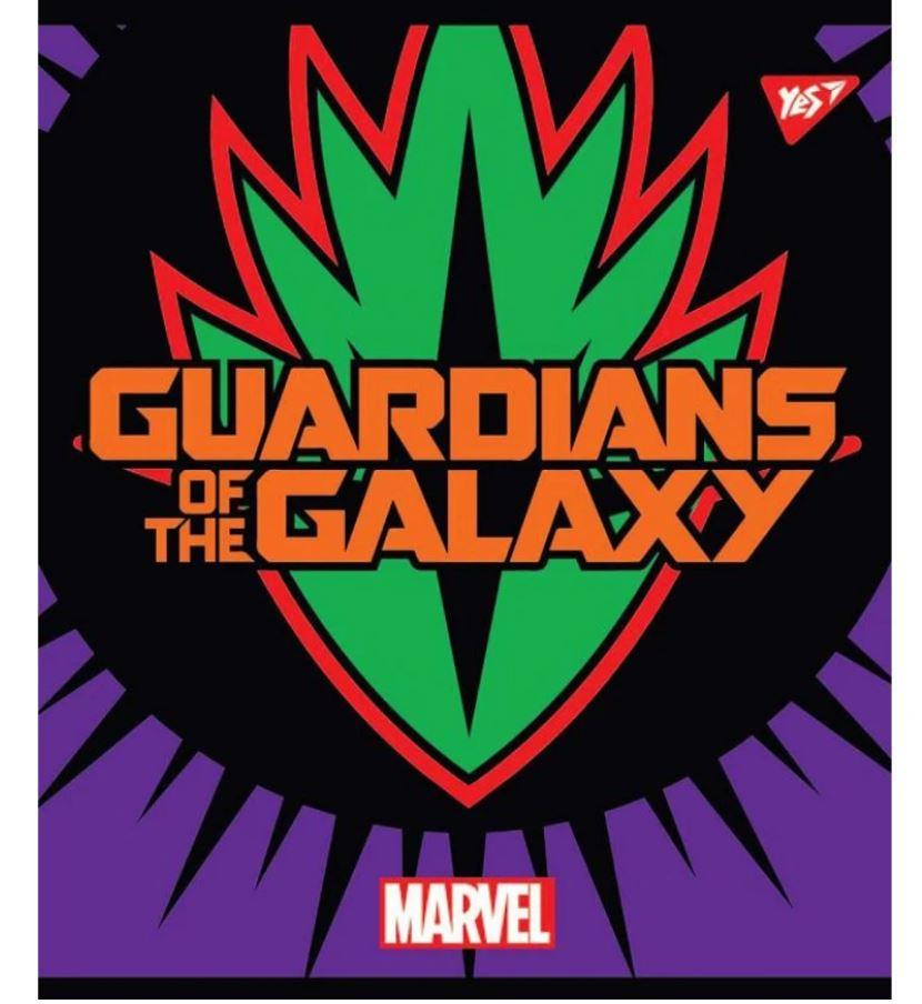 Зошит учнівський "YES" 18 арк. /765194/ "Marvel. Hero shields", клітинка, офсетний папір 60 г/м², неон + софт-тач, фото 1