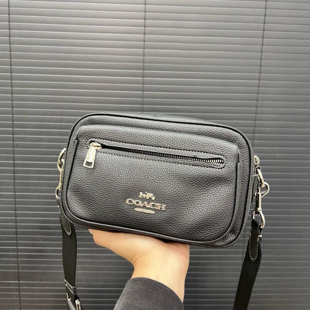 Чоловіча чорна Сумка Месенджер Coach, фото 1