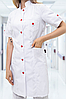 Халат медичний жіночий Lux Form Джулія білий для лікаря медсестри косметолога, фото 2