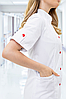 Халат медичний жіночий Lux Form Джулія білий для лікаря медсестри косметолога, фото 3