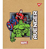 Зошит учнівський "YES" 12 арк. /765068/ "Marvel. Avenger", клітинка, офсетний папір 60 г/м², крафт + білила, фото 3