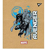 Зошит учнівський "YES" 12 арк. /765068/ "Marvel. Avenger", клітинка, офсетний папір 60 г/м², крафт + білила, фото 2