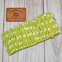 Чохол для снапів (Q-snap) 20х20 см (8'') Коні на салатовому