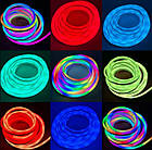 Гнучкий неон 5 метрів usb, bluetooth Неонова світлодіодна LED стрічка з пультом і керуванням через смартфон, фото 10