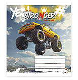 Зошит учнівський "Бріск" 12 арк. /ТВ-307/ "Пір’їнка" №0155 "Монстр-трак", лінія, офсетний папір 50 г/м², ВД-лак, фото 4