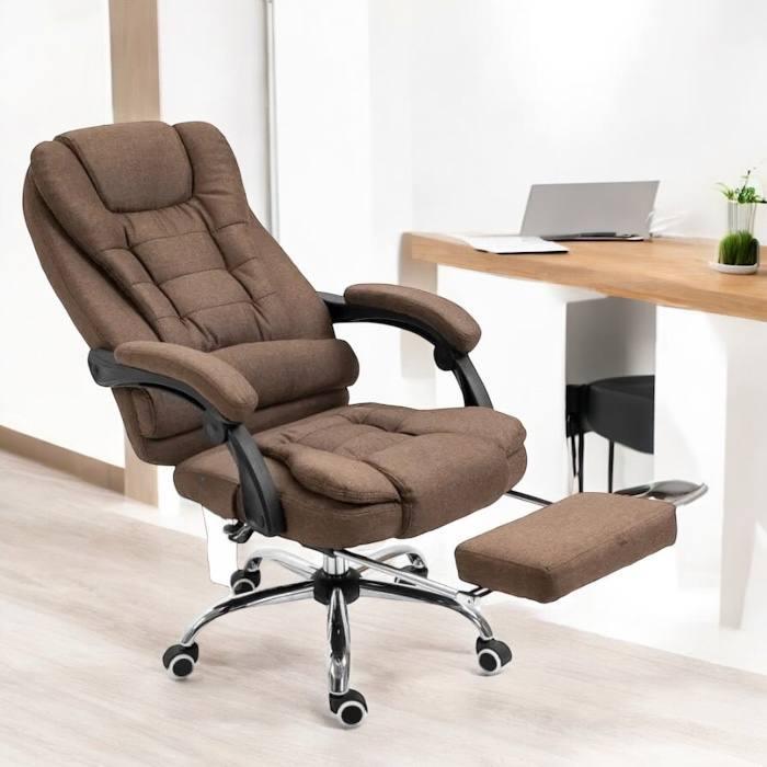 Масажне офісне крісло з підставкою для ніг BOSS КО22 Premium, комфорт до 130 кг, фото 1