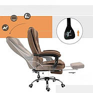 Масажне офісне крісло з підставкою для ніг BOSS КО22 Premium, комфорт до 130 кг, фото 3