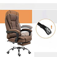 Масажне офісне крісло з підставкою для ніг BOSS КО22 Premium, комфорт до 130 кг, фото 4