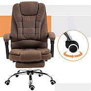 Масажне офісне крісло з підставкою для ніг BOSS КО22 Premium, комфорт до 130 кг, фото 5