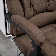 Масажне офісне крісло з підставкою для ніг BOSS КО22 Premium, комфорт до 130 кг, фото 8